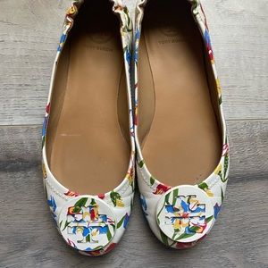 Tory Burch Floral Ballet Flats